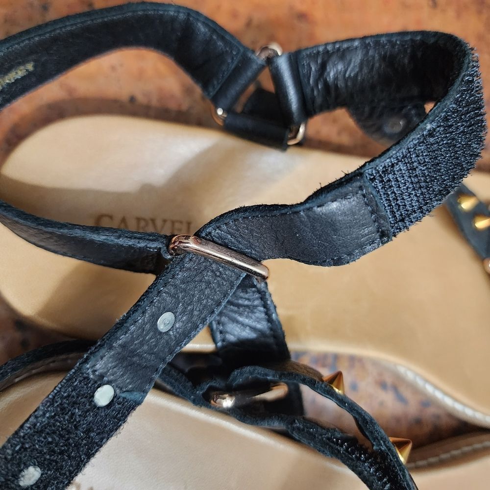 Carvela 'Kilter' Black Studded Leather Sandals - Picture 16 of 16